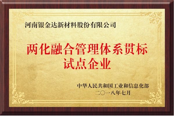 兩化融合管理體系貫標試點企業